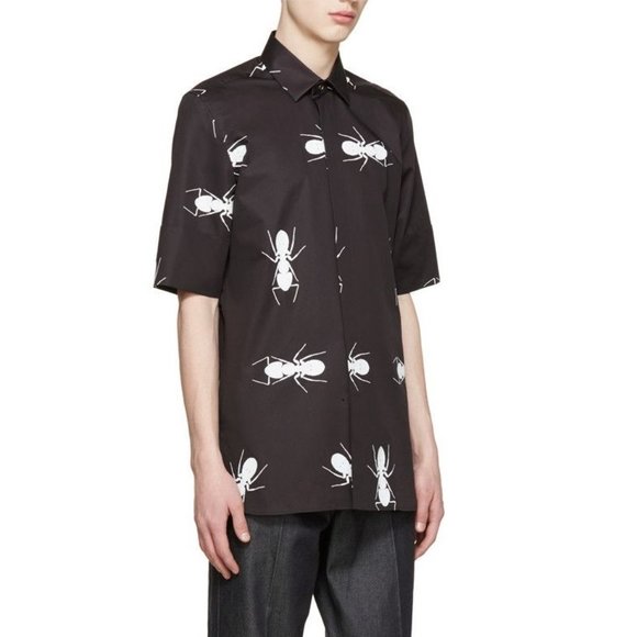 Paul Smith Menswear Short Sleeve Cotton Button Down Italy Black White Large 16 - Picture 1 of 16